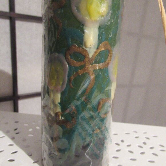 The Candle Candle, Hand Painted, Original, Helen Radok, small pillar - Picture 2 of 2